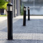 An illustration of different types of bollards used for traffic control and safety.