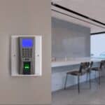 Access control installation for building security systems.