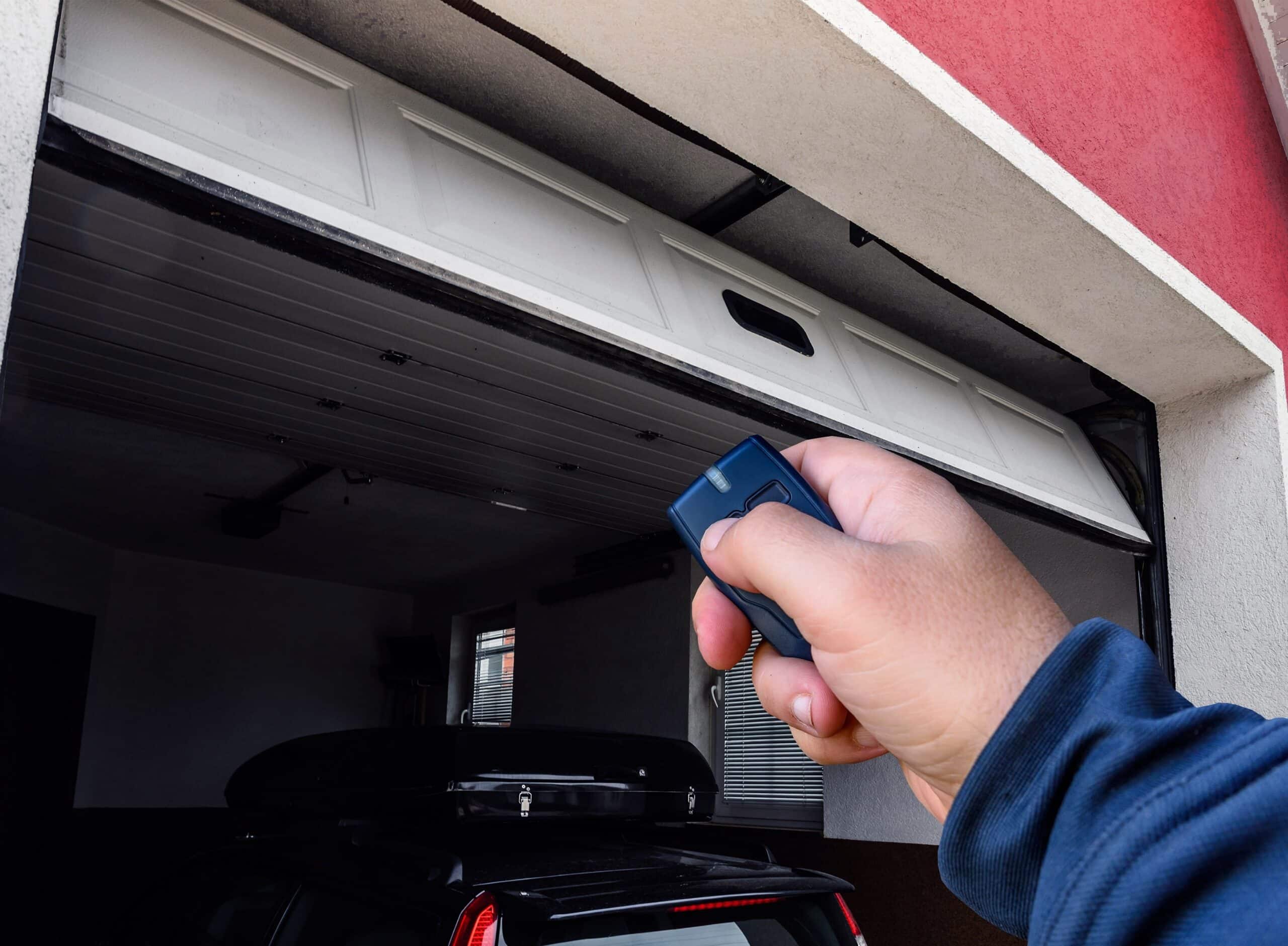 LiftMaster garage door opener in action, smoothly lifting the garage door.