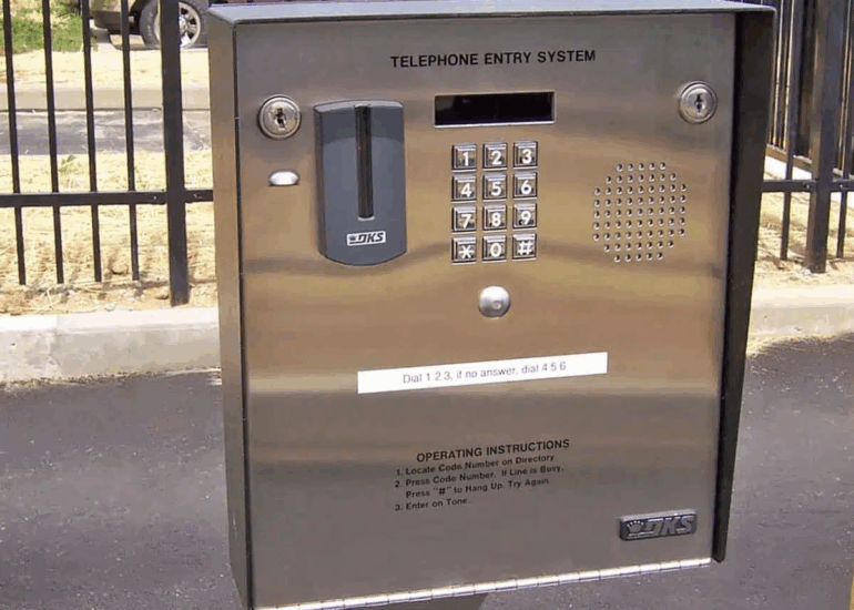 keypad gate entry system